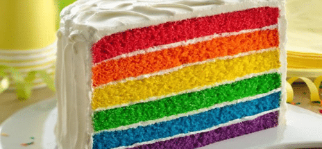  Layered rainbow cake