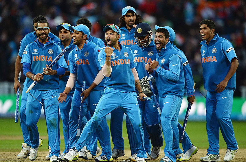  Indian Cricket Team shows off its new jersey at Melbourne Cricket Ground