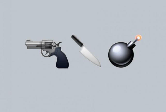  THOSE GUN AND BOMB EMOJIS CAN GET YOU JAILED