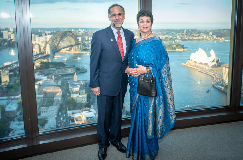 His Excellency Navdeep Suri, the High Commissioner of India in Australia and his wife Mrs. Mani Suri