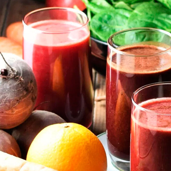Carrot, beet, amla and ginger juice