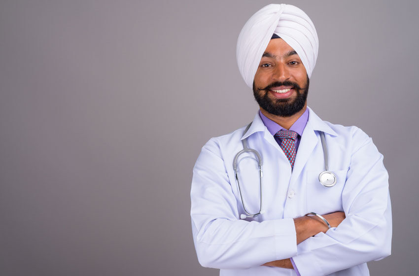  A new initiative enables Sikh doctors to keep their beards intact by wearing masks differently.