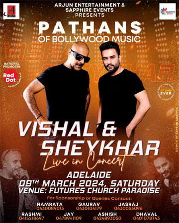 Vishal & Sheykhar Live in Concert Adelaide 2024
