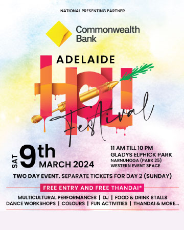 Holi Festival Adelaide - 9th March 2024 - FREE Entry & Thandai**