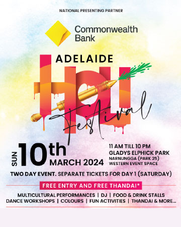 Holi Festival Adelaide - 10th March 2024 - FREE Entry & Thandai**