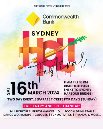 Holi Festival Sydney - 16th March 2024 - FREE Entry & Thandai**