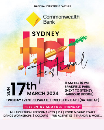 Holi Festival Sydney - 17th March 2024 - FREE Entry & Thandai**