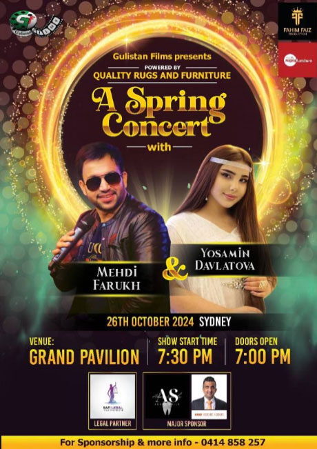 A Spring Concert with Mehdi Farukh & Yosamin Davlatova 2024 - Sydney