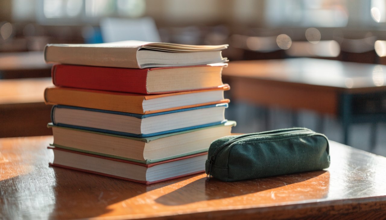 Victoria funds 184 community language schools and Hindi does not have one of its own 9 A stack of language textbooks and a pencil case on a classroom desk